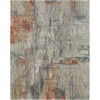 Gray, Orange, Ivory / 2' x 3'