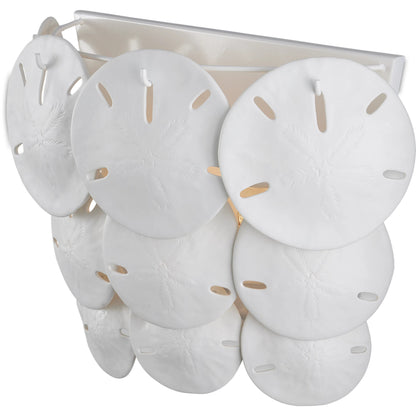 Tulum Wall Sconce by Currey and Company in sugar white, white. Made from wrought iron, bone china in a modern style.