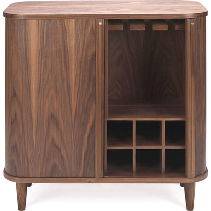 Orleans Wine Cabinet by Global Views in walnut veneer. Made from walnut wood, engineered wood, wood in a traditional style.