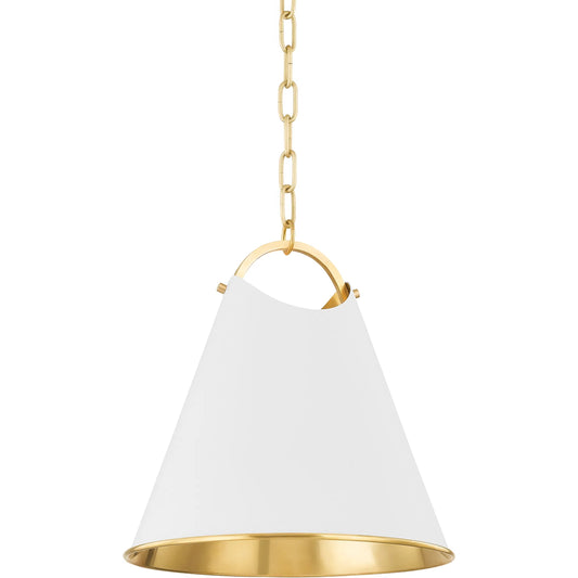 Burnbay 1 Light Pendant by Hudson Valley. Made from brass in a modern style.