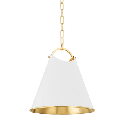 Burnbay 1 Light Pendant by Hudson Valley. Made from brass in a modern style.