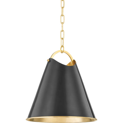 Burnbay 1 Light Pendant by Hudson Valley. Made from brass in a modern style.