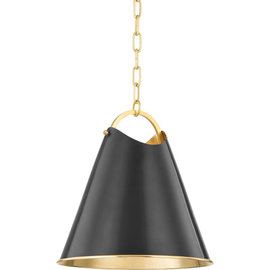 Burnbay 1 Light Pendant by Hudson Valley. Made from brass in a modern style.