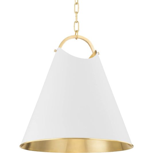 Burnbay 1 Light Pendant by Hudson Valley. Made from brass in a modern style.