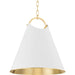 Burnbay 1 Light Pendant by Hudson Valley. Made from brass in a modern style.