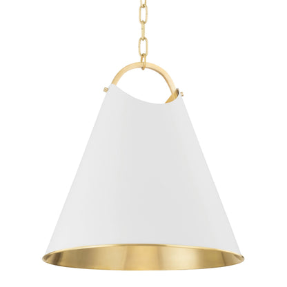Burnbay 1 Light Pendant by Hudson Valley. Made from brass in a modern style.