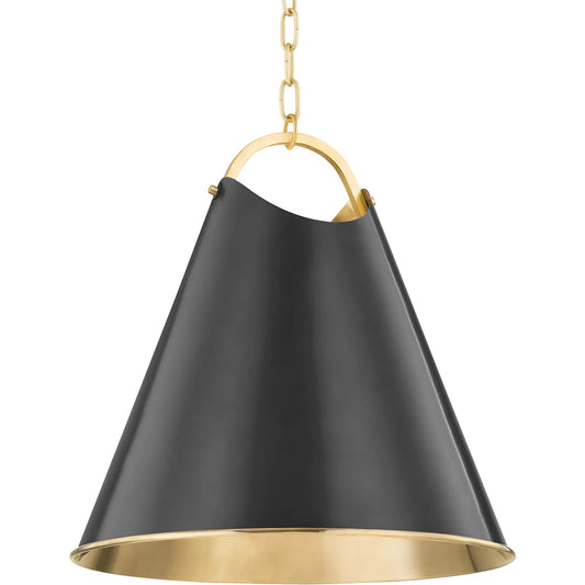 Burnbay 1 Light Pendant by Hudson Valley. Made from brass in a modern style.