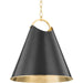 Burnbay 1 Light Pendant by Hudson Valley. Made from brass in a modern style.