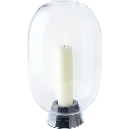 Marble Cone Hurricane by Global Views in black and marble. Made from unique in a transitional style.