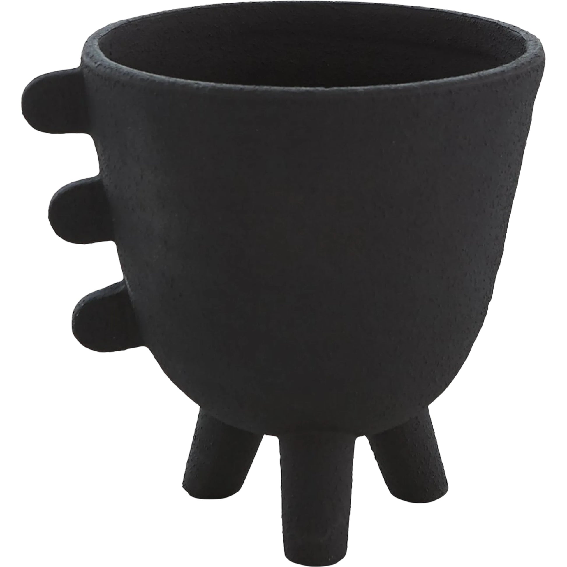 Primitive Porcelain 3 Leg Cache Pot by Global Views. Made from porcelain in a modern style.