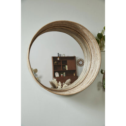 Hermosa Mirror by Accent Decor in natural. Made from wood in a modern style.