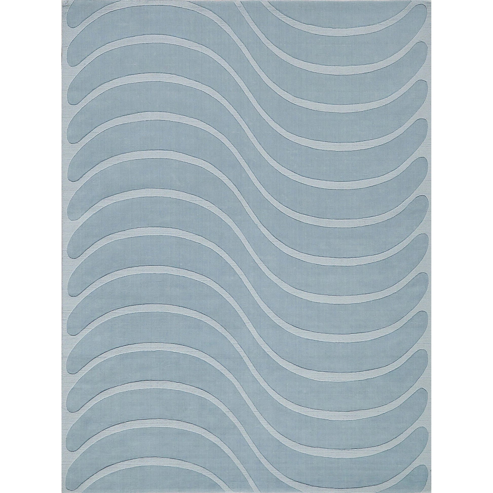 Tempo 6234 Rug by Exquisite Rugs in light blue. Made from new zealand wool in a unique style.