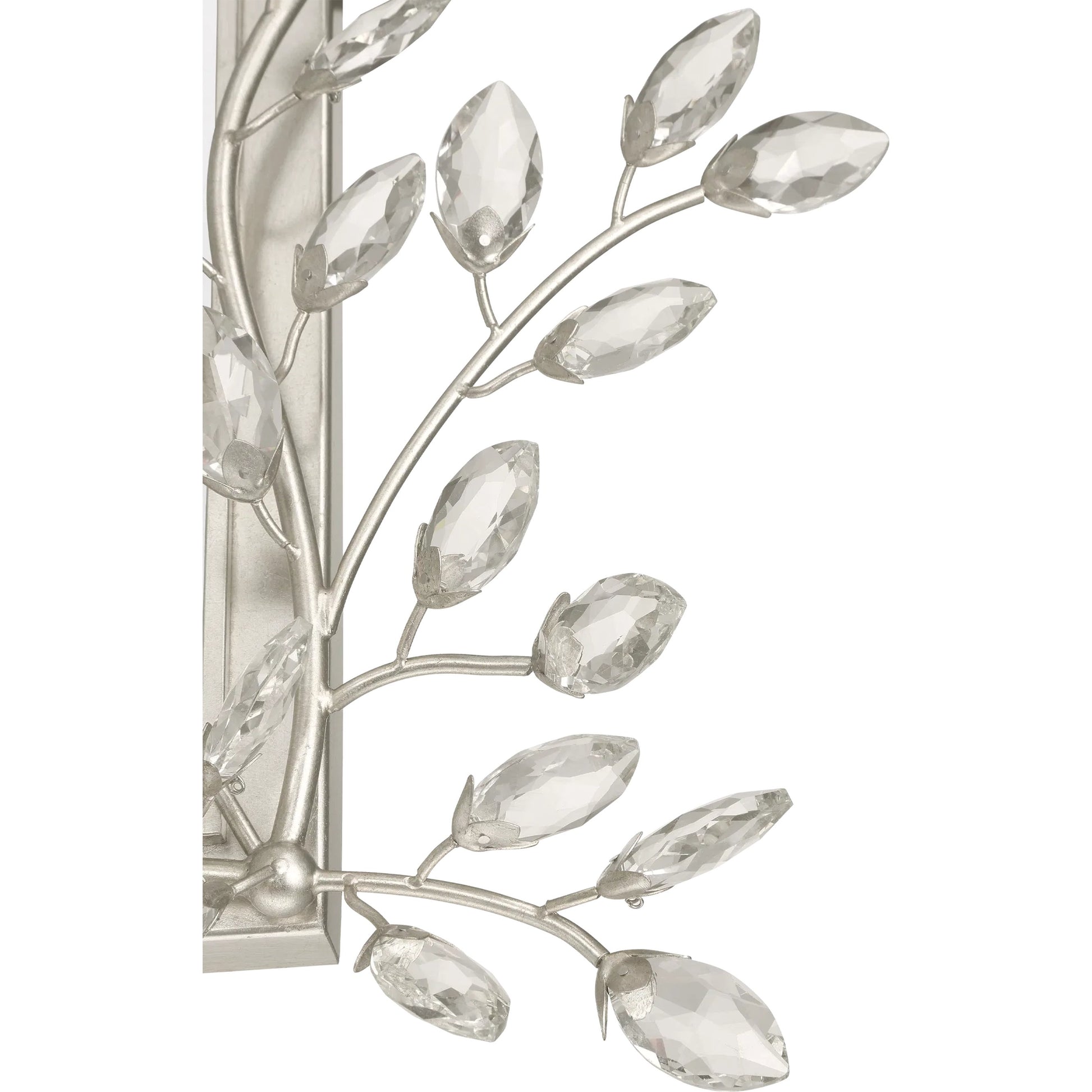 Forget-Me-Not Mirror by Currey and Company. Made from crystal, metal, glass in a modern style.