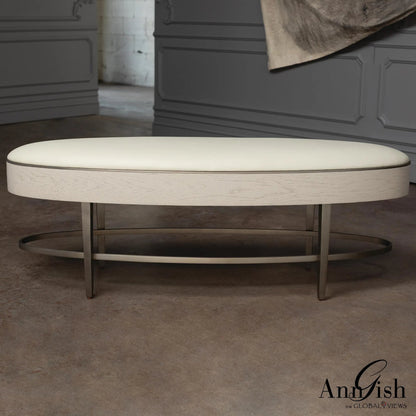 Ellipse Bench by Global Views. Made from unique in a transitional style.