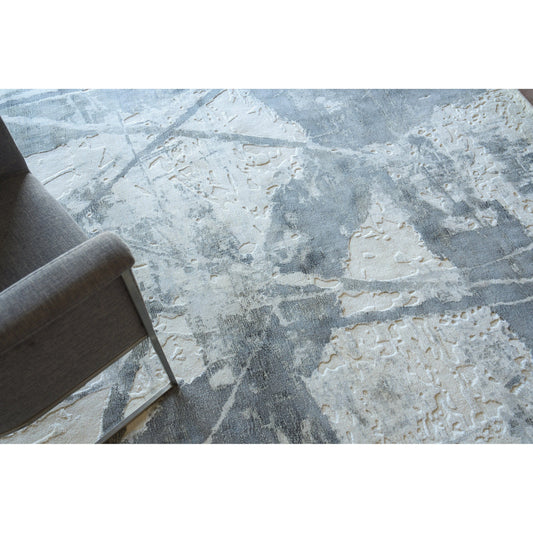 Gianni 6243 Rug by Exquisite Rugs in dark gray, silver. Made from wool, bamboo silk in a unique style.