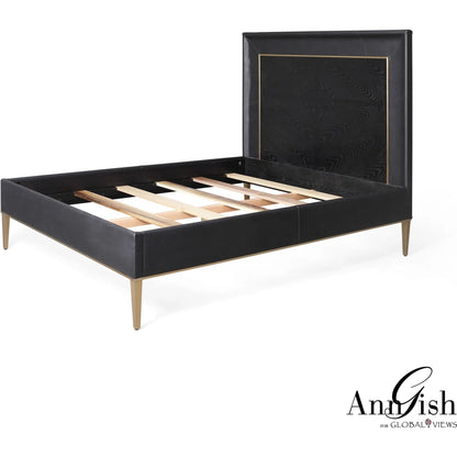 Ellipse Bed by Global Views in black. Made from unique in a transitional style.