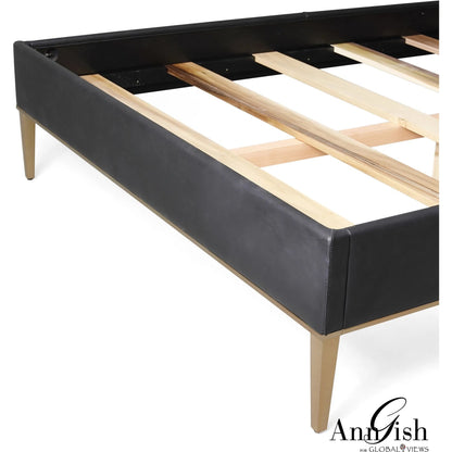 Ellipse Bed by Global Views in black. Made from unique in a transitional style.