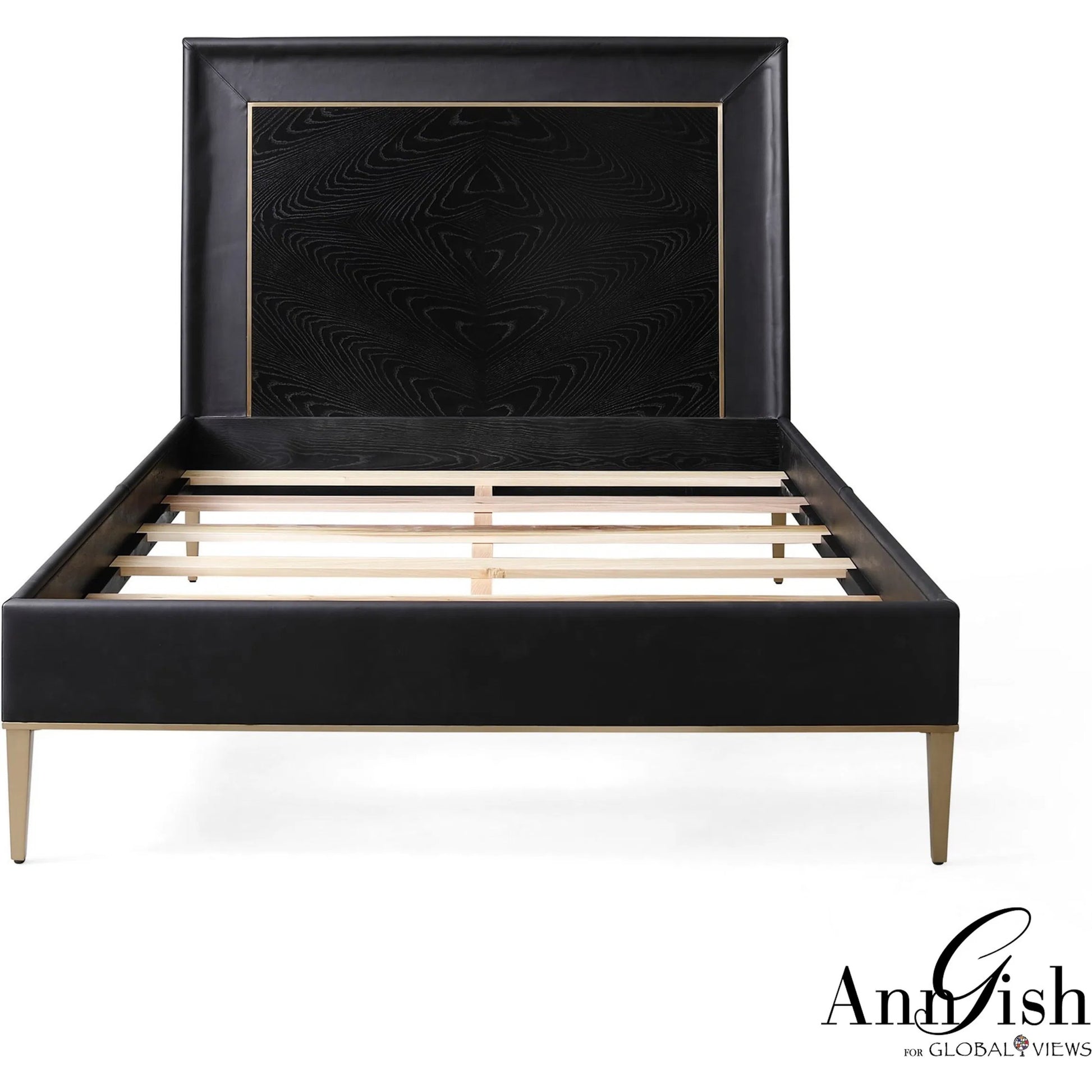 Ellipse Bed by Global Views in black. Made from unique in a transitional style.