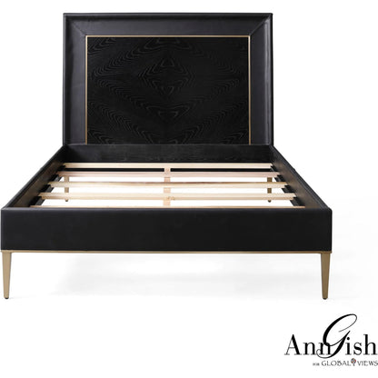 Ellipse Bed by Global Views in black. Made from unique in a transitional style.