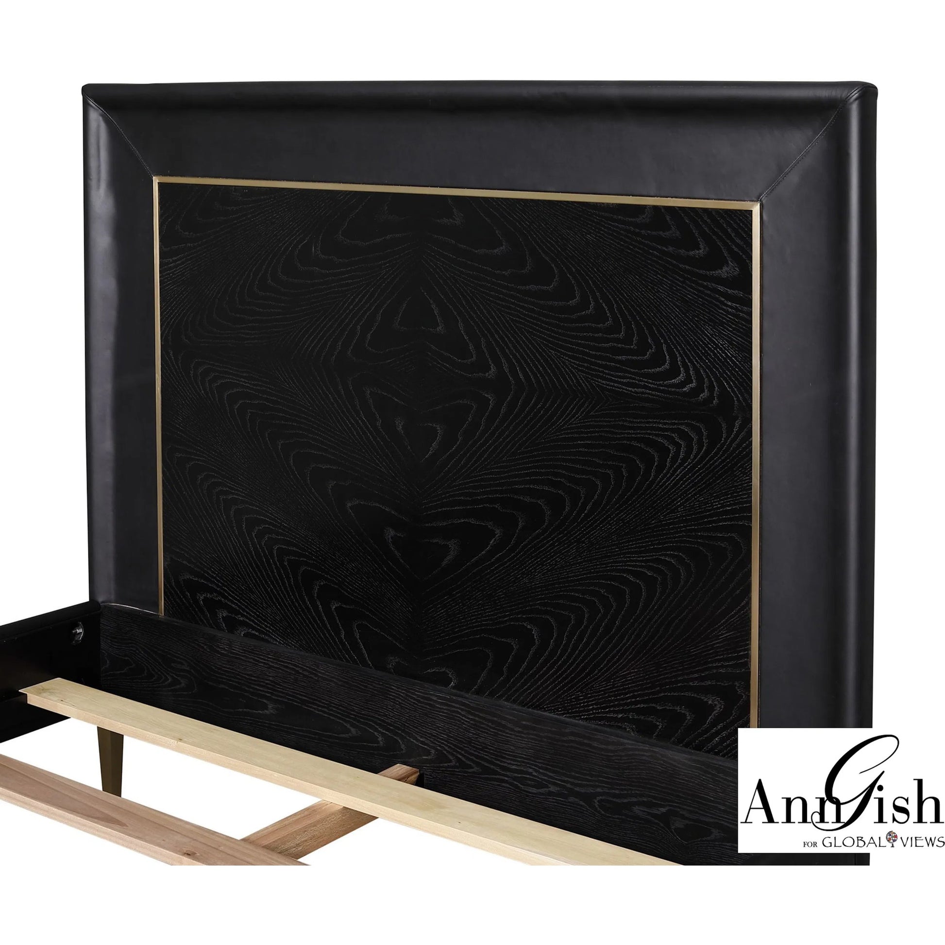 Ellipse Bed by Global Views in black. Made from unique in a transitional style.