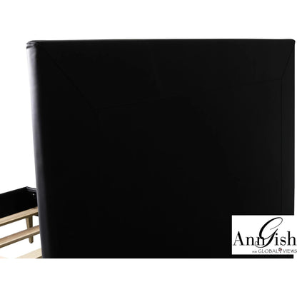 Ellipse Bed by Global Views in black. Made from unique in a transitional style.