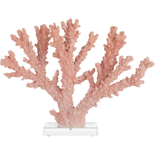 Fire Coral by Currey and Company in coral, clear. Made from composite, optic crystal in a coastal style.