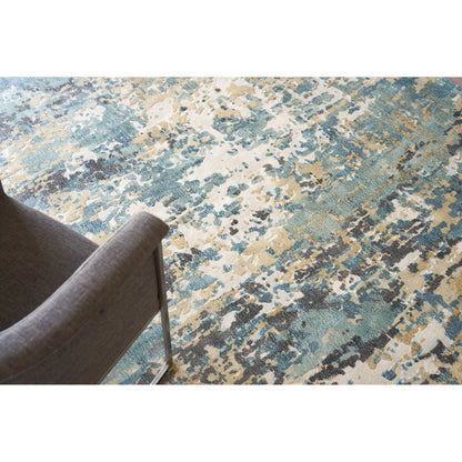 Gianni 6250 Rug by Exquisite Rugs in gray, silver. Made from new zealand wool, bamboo silk in a unique style.