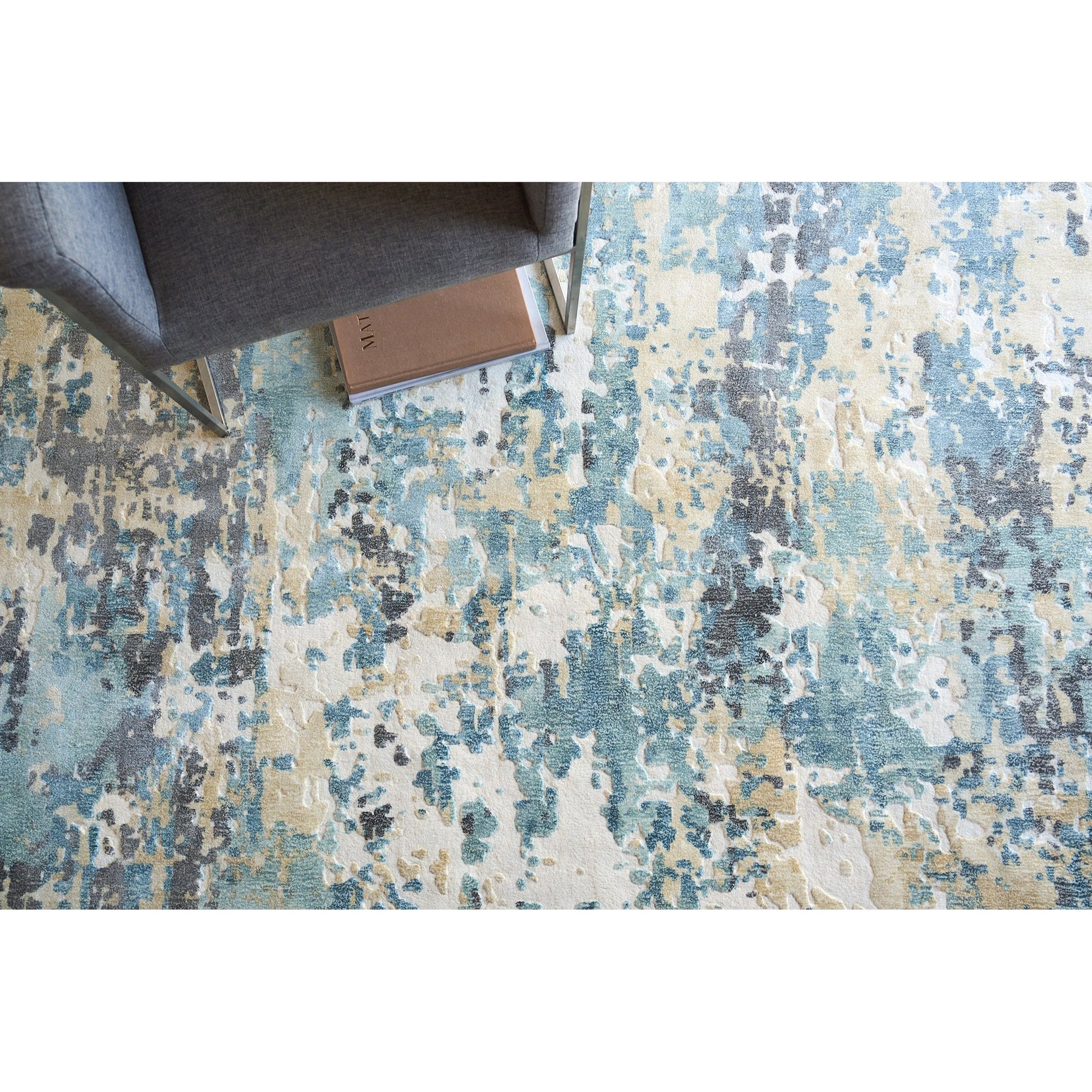Gianni 6250 Rug by Exquisite Rugs in gray, silver. Made from new zealand wool, bamboo silk in a unique style.