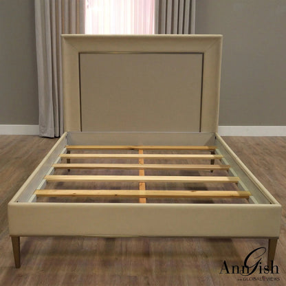 Ellipse Bed by Global Views in black. Made from unique in a transitional style.