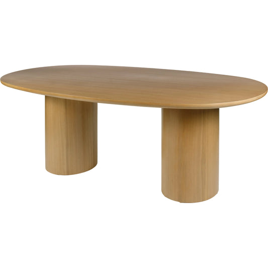 Coral Dining Table by Butler Specialty Company. Made from white oak veneer, mdf, rubberwood in a unique style.