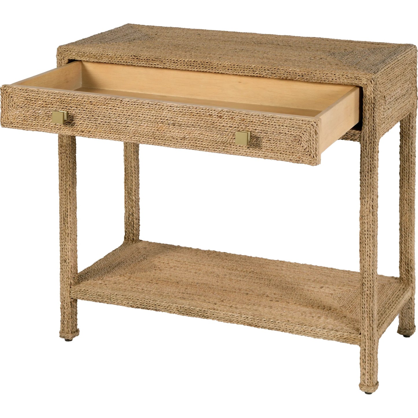 001 SI-2531512 | Additional Silo | Como Console Table by Butler Specialty Company in natural and natural rattan. Made from banana leaf, mixed wood, plywood in a unique style.