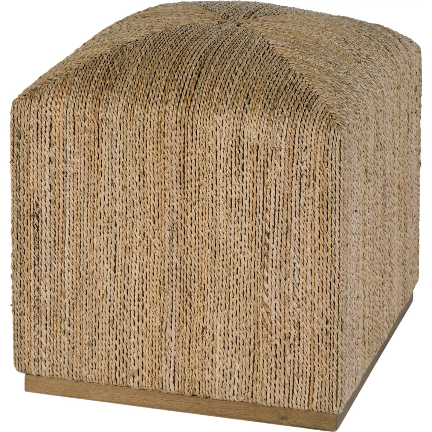 001 SI-2531511 | Primary Silo | Como Accent Stool by Butler Specialty Company in natural and natural rattan. Made from banana leaf, mixed wood, plywood in a unique style.