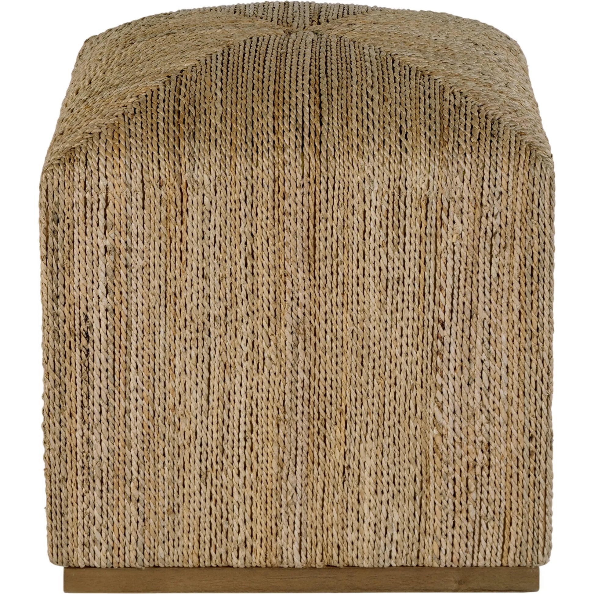 Como Accent Stool by Butler Specialty Company in natural and natural rattan. Made from banana leaf, mixed wood, plywood in a unique style.