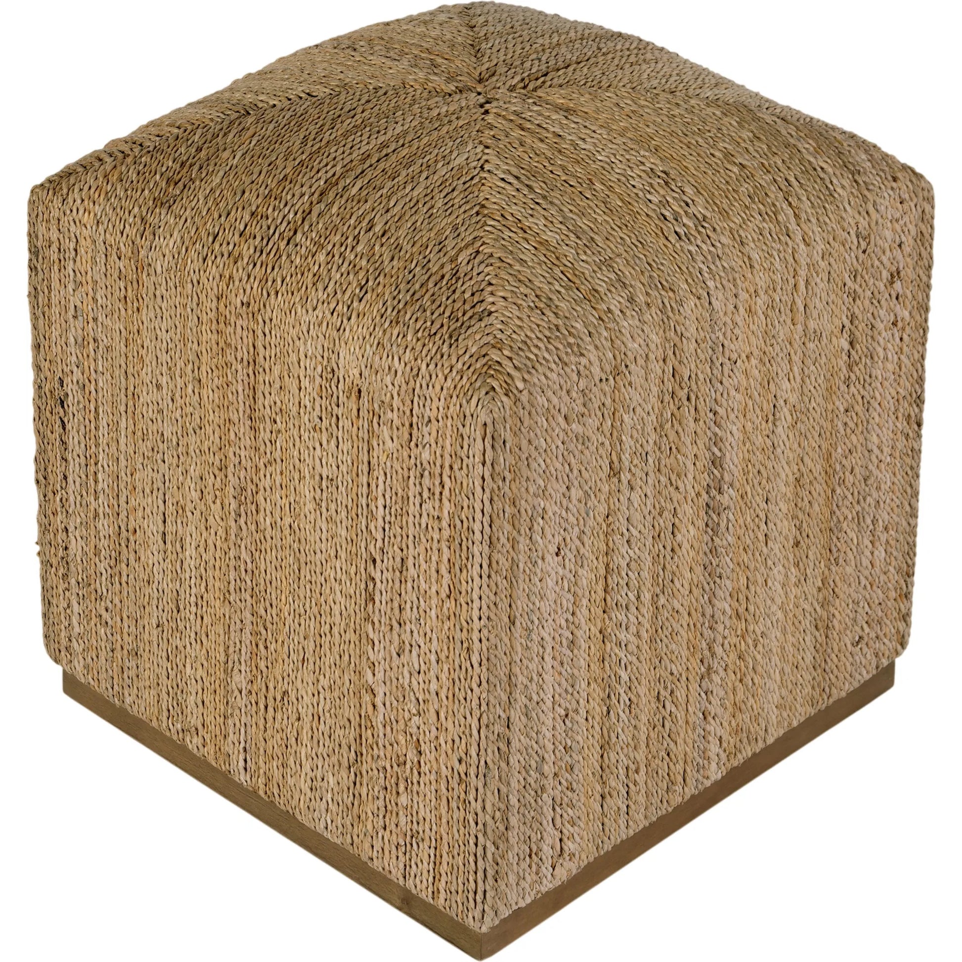 Como Accent Stool by Butler Specialty Company in natural and natural rattan. Made from banana leaf, mixed wood, plywood in a unique style.