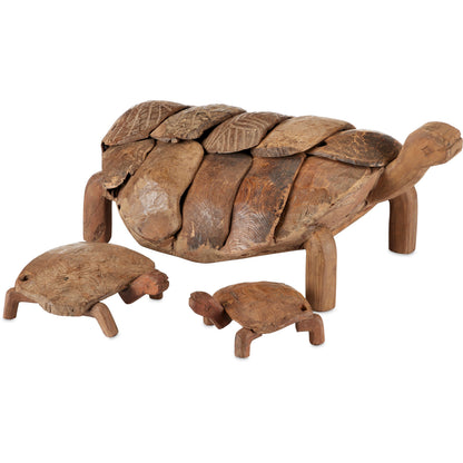 Turtle Set by Currey and Company in natural. Made from wood in a rustic style.