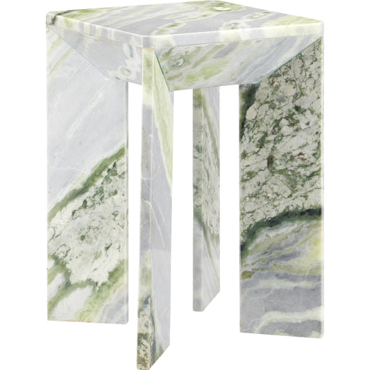 Minerale Green Onyx Accent Table by Currey and Company in natural. Made from green onyx marble in a unique style.