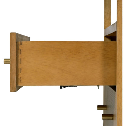 Mendel Nightstand by Butler Specialty Company. Made from white oak veneer, rubberwood, laminated veneer lumber, plywood in a traditional style.