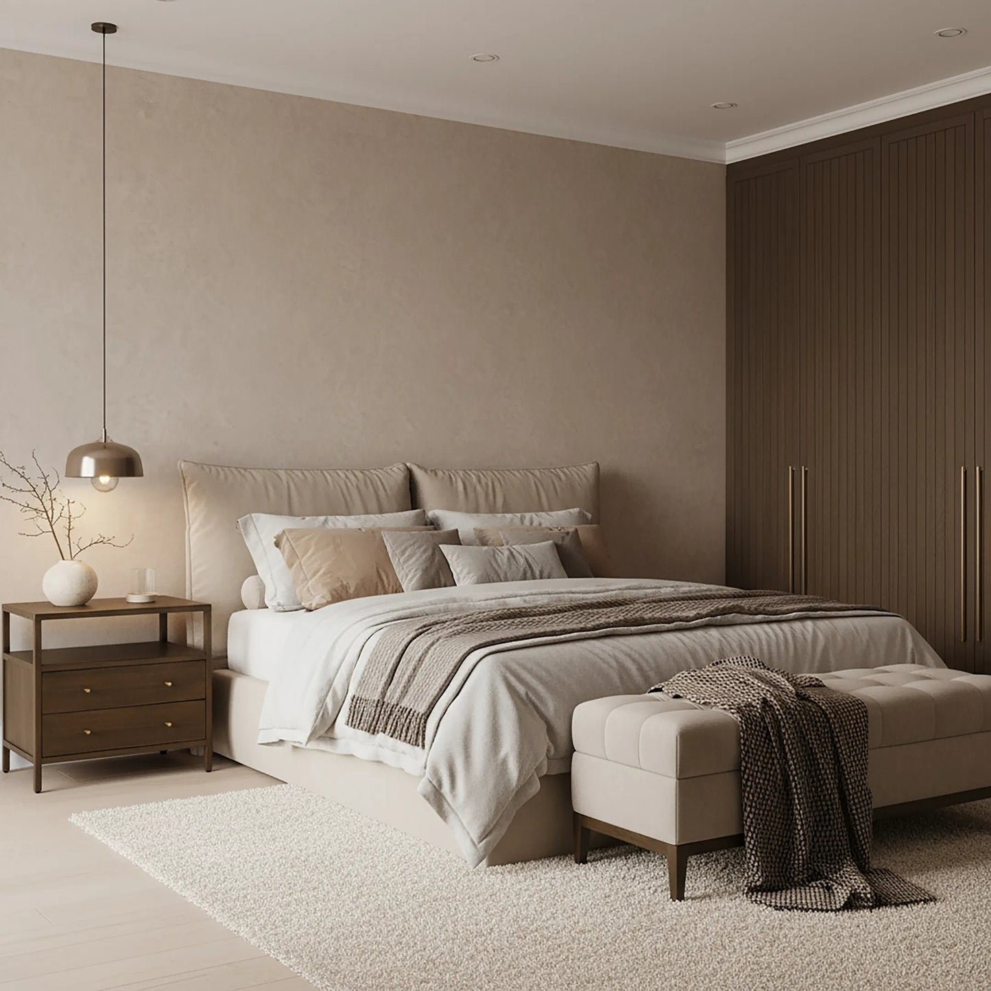 007 SI-2472697 | Lifestyle | Mendel Nightstand by Butler Specialty Company in walnut. Made from white oak veneer, rubberwood, laminated veneer lumber, plywood in a traditional style.