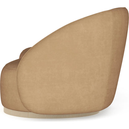 Kalahari Sofa by Caracole in camel and sparkling argent. Made from unique in a transitional style.