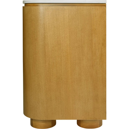 Genoa Bathroom Vanity by Butler Specialty Company in light oak. Made from mdf, eucalyptus, pine, plywood, composite wood, quartz, ceramic in a transitional style.