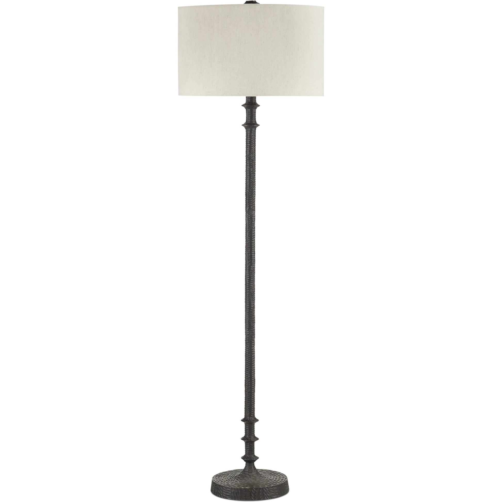 Gallo Floor Lamp by Currey and Company in bronze. Made from cast aluminum in a transitional style.