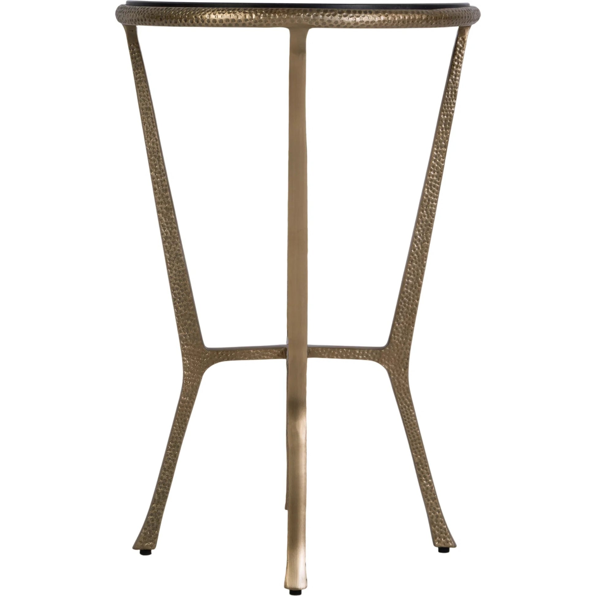 Ivy Side Table by Butler Specialty Company in black, antique gold and antique gold. Made from granite, aluminum, mdf in a unique style.