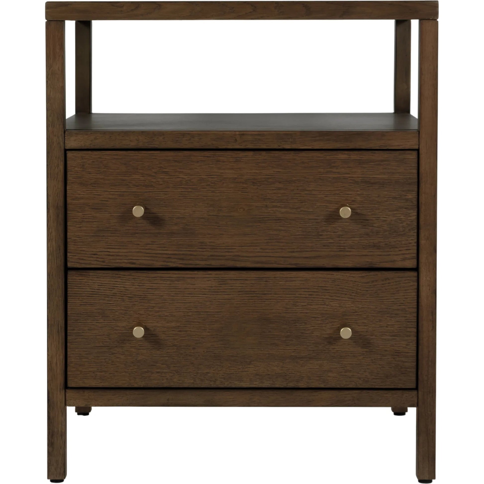 Mendel Nightstand by Butler Specialty Company. Made from white oak veneer, rubberwood, laminated veneer lumber, plywood in a traditional style.