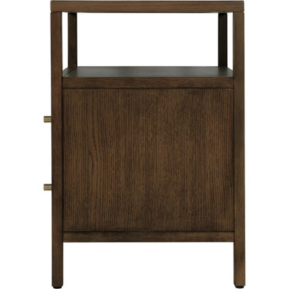 Mendel Nightstand by Butler Specialty Company. Made from white oak veneer, rubberwood, laminated veneer lumber, plywood in a traditional style.