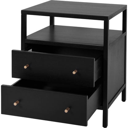Mendel Nightstand by Butler Specialty Company. Made from white oak veneer, rubberwood, laminated veneer lumber, plywood in a traditional style.
