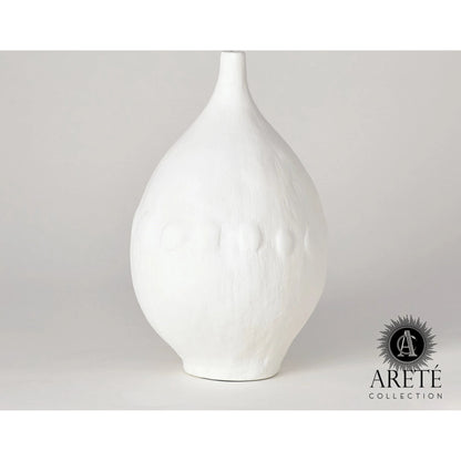 Modernist Chic Vase by Global Views in white. Made from plaster in a eclectic & global style.
