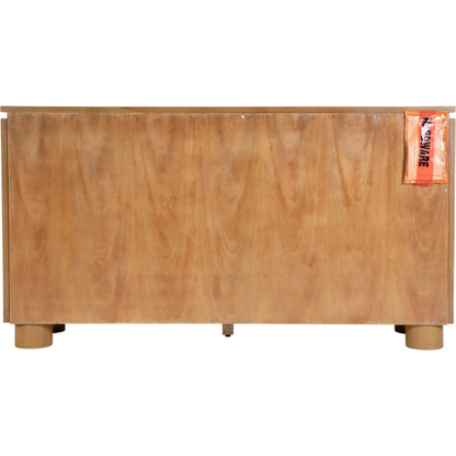 Genoa Dresser by Butler Specialty Company in light brown and light oak. Made from rubberwood, particle board, white oak veneer, laminated veneer lumber, mdf, plywood in a unique style.