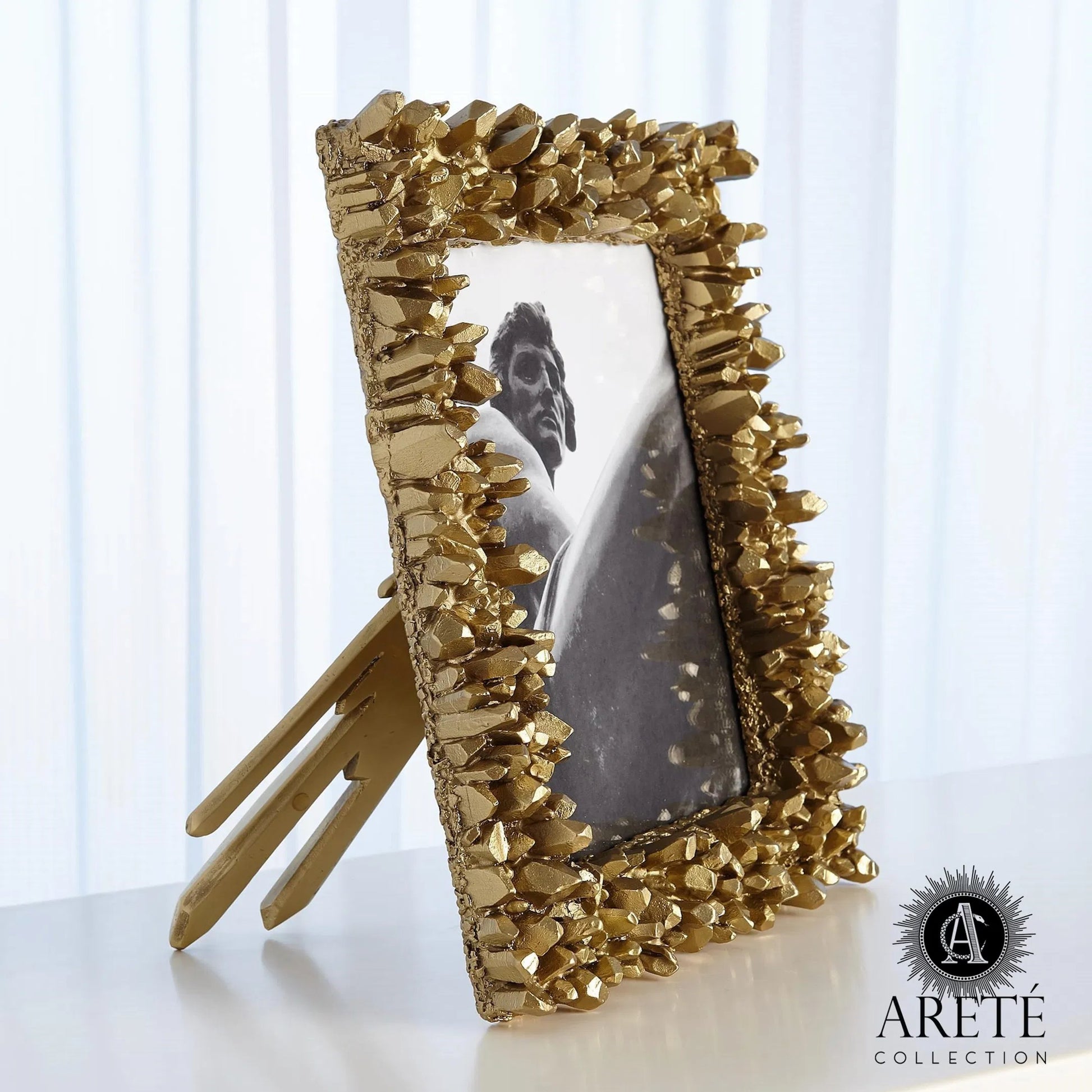 Facet Cluster Frame by Global Views. Made from brass, stainless steel, glass in a transitional style.