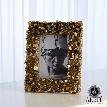 Facet Cluster Frame by Global Views. Made from brass, stainless steel, glass in a transitional style.