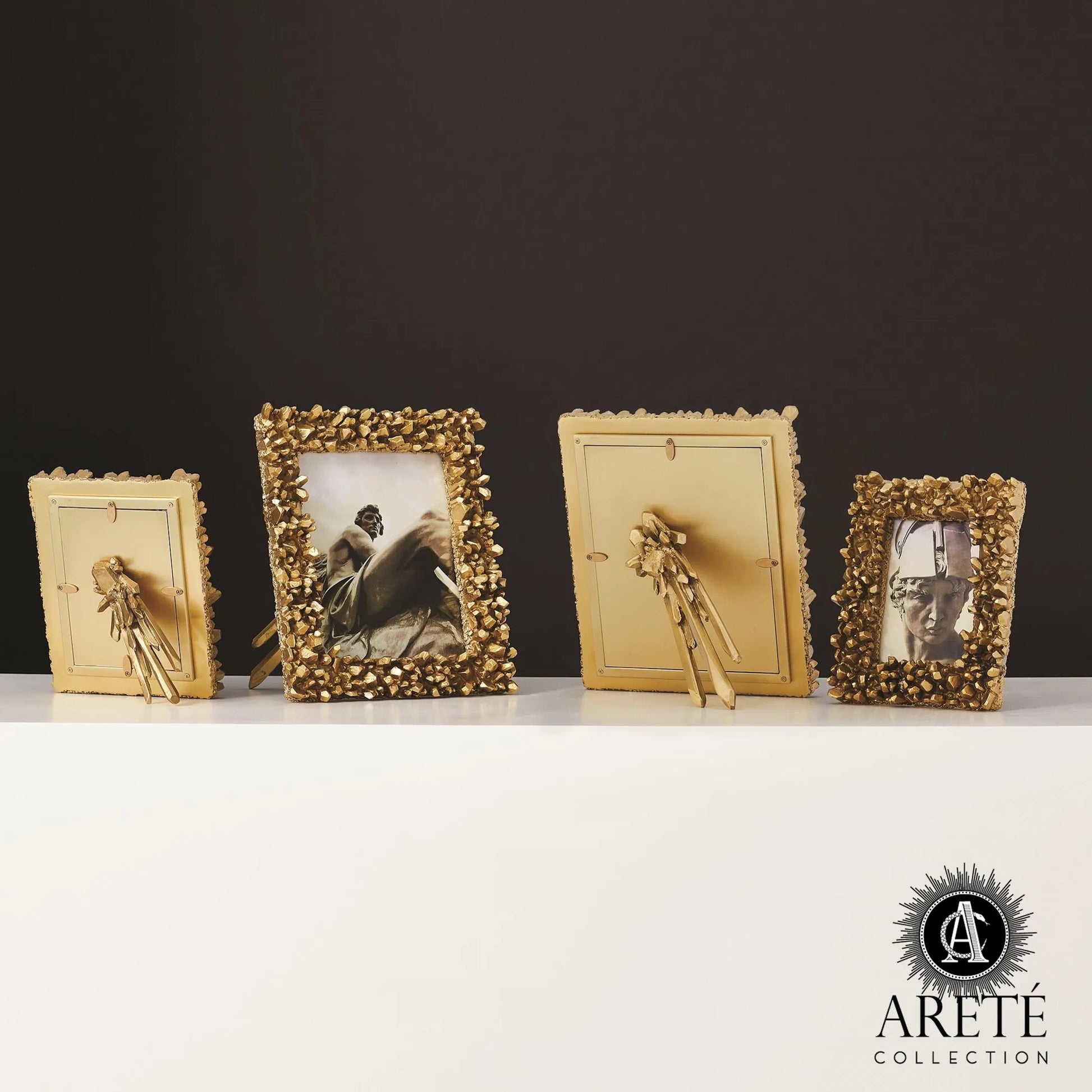Facet Cluster Frame by Global Views. Made from brass, stainless steel, glass in a transitional style.